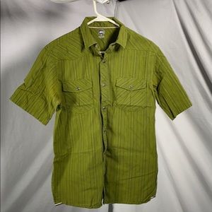REI Green Button Up Hiking Shirt S